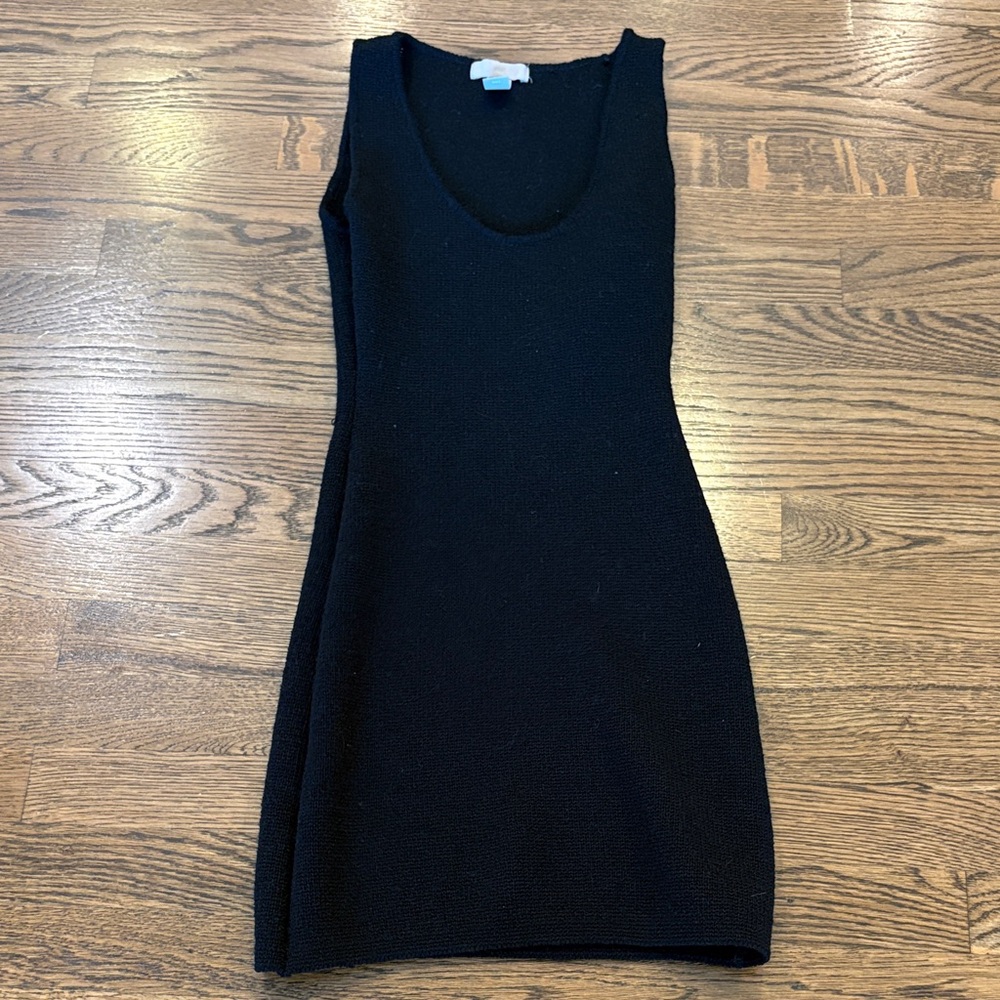 H&M Sleeveless Black Knit Dress - Classic Minimalist, s